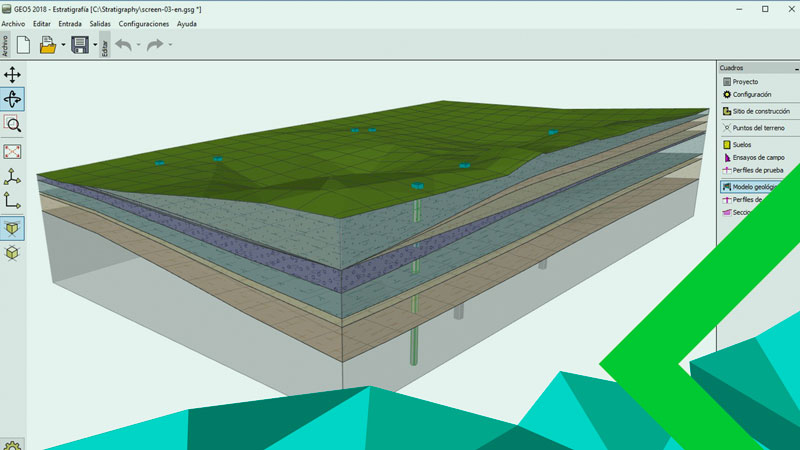 Estratigrafía y modelado 3D con GEO5